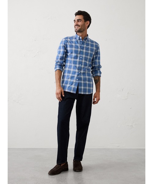BANANA REPUBLIC FACTORY STORE(バナナリパブリック ファクトリーストア)の「BANANA REPUBLIC FACTORY STORE スリムフィットソフトウォッシュコットンシャツ(シャツ/ブラウス・メンズ・ストライプ/ブルー/オリーブ・S/M/L/XL)」の5枚目の写真