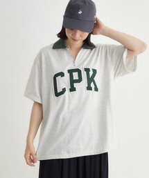 Right-on | ハーフジップロゴTシャツ(Tシャツ/カットソー)