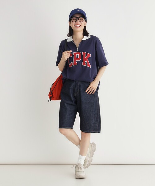 Right-on(ライトオン)の「ハーフジップロゴTシャツ(Tシャツ/カットソー・レディース・グレー/ネイビー・03/04/05)」の12枚目の写真