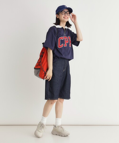 Right-on(ライトオン)の「ハーフジップロゴTシャツ(Tシャツ/カットソー・レディース・グレー/ネイビー・03/04/05)」の13枚目の写真