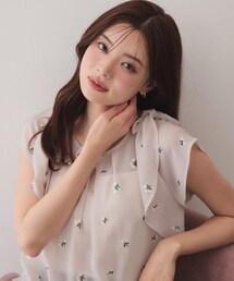 index | 2wayフリルリボン刺繍ブラウス【洗濯機OK/イージーアイロン】(シャツ/ブラウス)