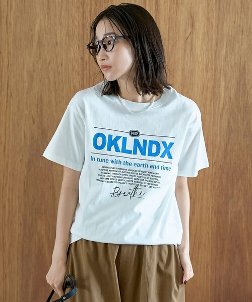 coen(コーエン)の「【汗染み軽減】オータムカラー アソートロゴプリントTシャツ(Tシャツ/カットソー・レディース・ロイヤルブルー/ダークグレー/ブラウン/オフホワイト・L/M)」の8枚目の写真