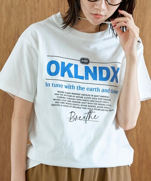 coen(コーエン)の「【汗染み軽減】オータムカラー アソートロゴプリントTシャツ(Tシャツ/カットソー・レディース・ロイヤルブルー/ダークグレー/ブラウン/オフホワイト・L/M)」の11枚目の写真