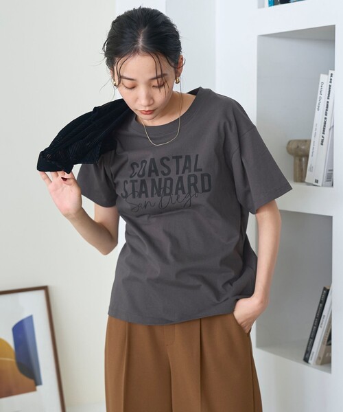 coen(コーエン)の「【汗染み軽減】オータムカラー アソートロゴプリントTシャツ(Tシャツ/カットソー・レディース・ロイヤルブルー/ダークグレー/ブラウン/オフホワイト・L/M)」の15枚目の写真