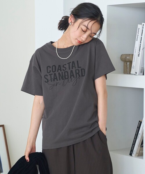 coen(コーエン)の「【汗染み軽減】オータムカラー アソートロゴプリントTシャツ(Tシャツ/カットソー・レディース・ロイヤルブルー/ダークグレー/ブラウン/オフホワイト・L/M)」の17枚目の写真