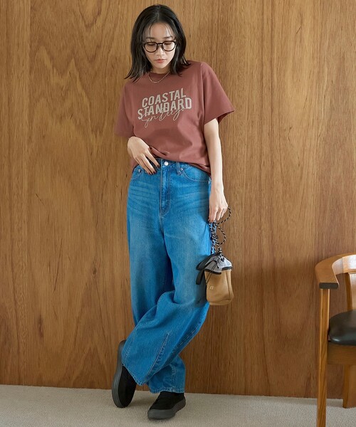 coen(コーエン)の「【汗染み軽減】オータムカラー アソートロゴプリントTシャツ(Tシャツ/カットソー・レディース・ロイヤルブルー/ダークグレー/ブラウン/オフホワイト・L/M)」の19枚目の写真