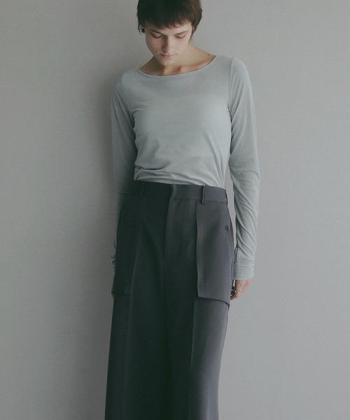 MANOF(マノフ)の「SHEER VELOUR CUT TOPS(その他トップス・レディース・ミント/ピンク・F)」の6枚目の写真