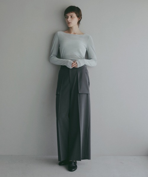 MANOF(マノフ)の「SHEER VELOUR CUT TOPS(その他トップス・レディース・ミント/ピンク・F)」の8枚目の写真