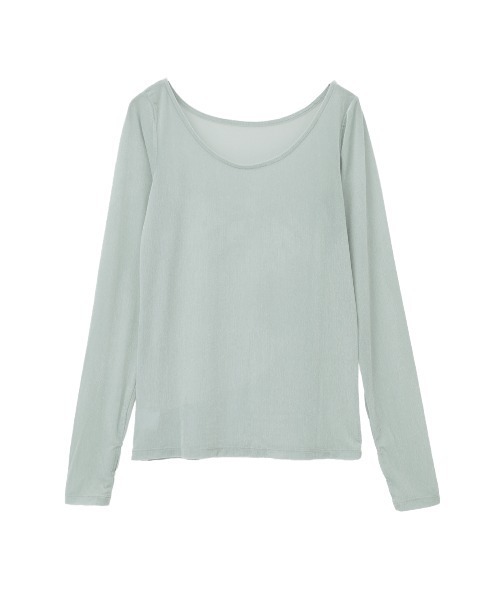 MANOF(マノフ)の「SHEER VELOUR CUT TOPS(その他トップス・レディース・ミント/ピンク・F)」の22枚目の写真