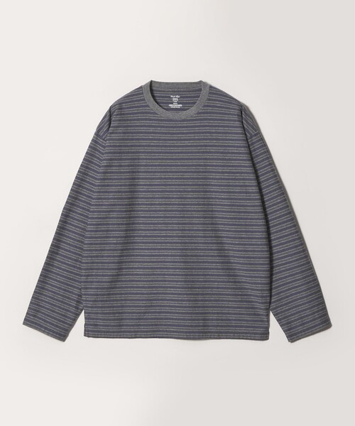Steven Alan(スティーブンアラン)の「<Steven Alan> オーガニックコットン ボーダー カットソー(Tシャツ/カットソー・メンズ・ロイヤルブルー/モカ/ダークグレー・S/M/L/XL)」の3枚目の写真