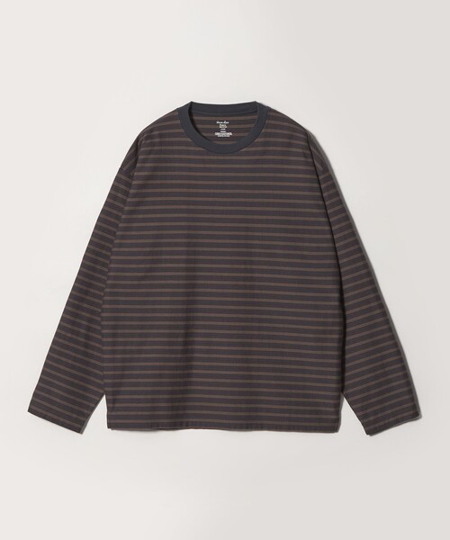 Steven Alan(スティーブンアラン)の「<Steven Alan> オーガニックコットン ボーダー カットソー(Tシャツ/カットソー・メンズ・ロイヤルブルー/モカ/ダークグレー・S/M/L/XL)」の1枚目の写真