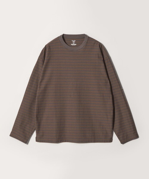 Steven Alan(スティーブンアラン)の「<Steven Alan> オーガニックコットン ボーダー カットソー(Tシャツ/カットソー・メンズ・ロイヤルブルー/モカ/ダークグレー・S/M/L/XL)」の2枚目の写真