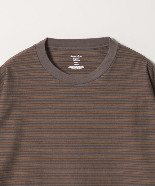 Steven Alan(スティーブンアラン)の「<Steven Alan> オーガニックコットン ボーダー カットソー(Tシャツ/カットソー・メンズ・ロイヤルブルー/モカ/ダークグレー・S/M/L/XL)」の10枚目の写真