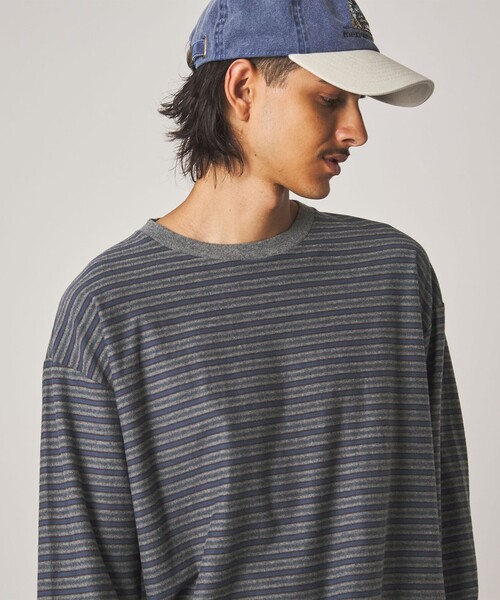 Steven Alan（スティーブンアラン）の「＜Steven Alan＞ オーガニックコットン ボーダー カットソー（Tシャツ/カットソー・メンズ・ロイヤルブルー/モカ/ダークグレー・S/M/L/XL）」の17枚目の写真