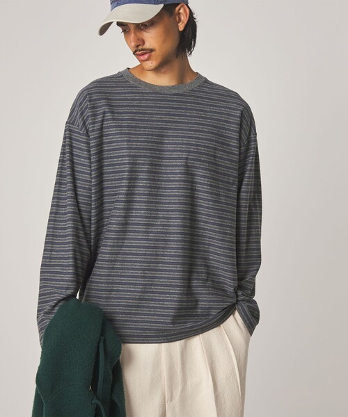 Steven Alan（スティーブンアラン）の「＜Steven Alan＞ オーガニックコットン ボーダー カットソー（Tシャツ/カットソー・メンズ・ロイヤルブルー/モカ/ダークグレー・S/M/L/XL）」の18枚目の写真