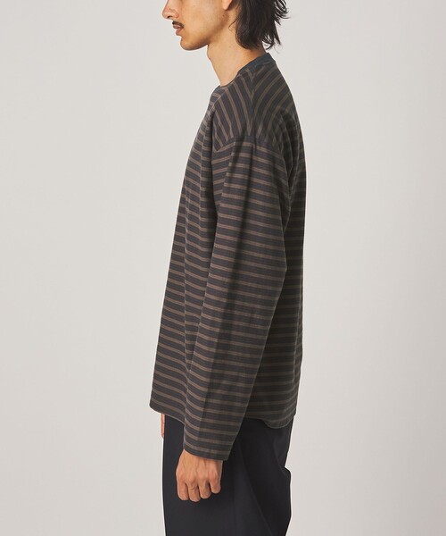 Steven Alan（スティーブンアラン）の「＜Steven Alan＞ オーガニックコットン ボーダー カットソー（Tシャツ/カットソー・メンズ・ロイヤルブルー/モカ/ダークグレー・S/M/L/XL）」の20枚目の写真