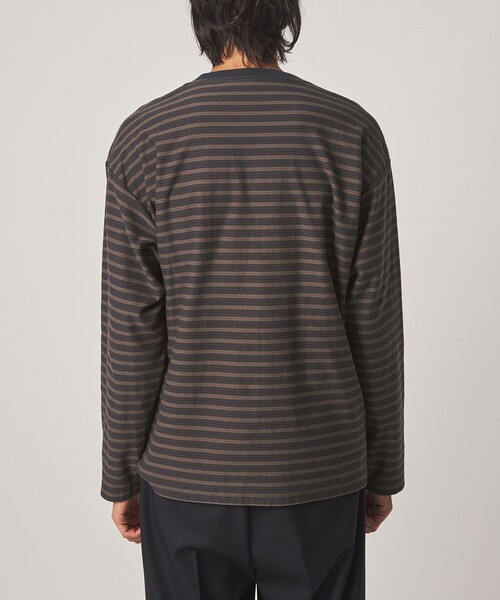 Steven Alan（スティーブンアラン）の「＜Steven Alan＞ オーガニックコットン ボーダー カットソー（Tシャツ/カットソー・メンズ・ロイヤルブルー/モカ/ダークグレー・S/M/L/XL）」の21枚目の写真