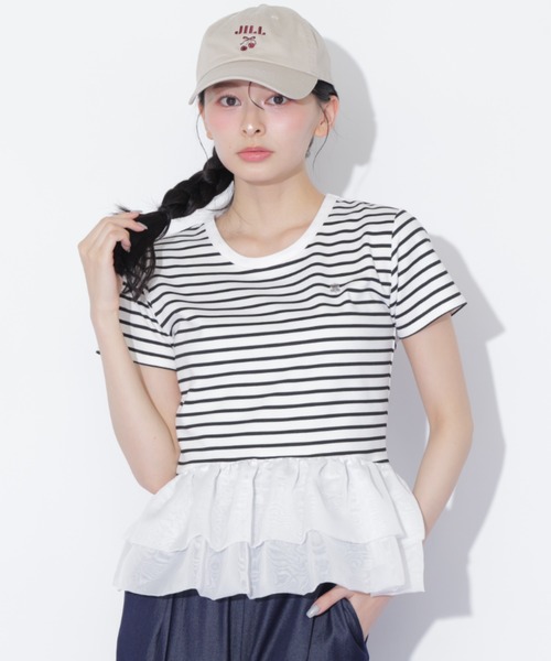 JILL by JILL STUART（ジルバイジルスチュアート）の「裾バルーンＴシャツ（Tシャツ/カットソー・レディース・ブラック/ホワイト系その他/イエロー/ホワイト・FREE）」の14枚目の写真