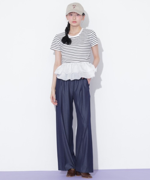 JILL by JILL STUART（ジルバイジルスチュアート）の「裾バルーンＴシャツ（Tシャツ/カットソー・レディース・ブラック/ホワイト系その他/イエロー/ホワイト・FREE）」の22枚目の写真