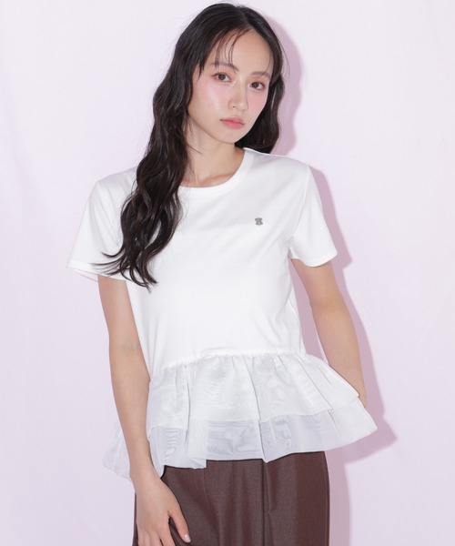 JILL by JILL STUART（ジルバイジルスチュアート）の「裾バルーンＴシャツ（Tシャツ/カットソー・レディース・ブラック/ホワイト系その他/イエロー/ホワイト・FREE）」の6枚目の写真