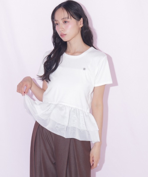 JILL by JILL STUART（ジルバイジルスチュアート）の「裾バルーンＴシャツ（Tシャツ/カットソー・レディース・ブラック/ホワイト系その他/イエロー/ホワイト・FREE）」の10枚目の写真