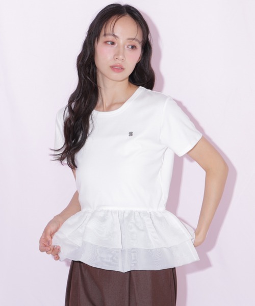 JILL by JILL STUART（ジルバイジルスチュアート）の「裾バルーンＴシャツ（Tシャツ/カットソー・レディース・ブラック/ホワイト系その他/イエロー/ホワイト・FREE）」の8枚目の写真
