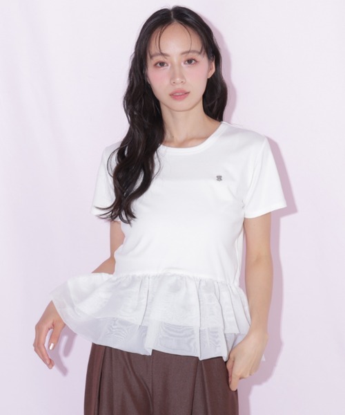 JILL by JILL STUART（ジルバイジルスチュアート）の「裾バルーンＴシャツ（Tシャツ/カットソー・レディース・ブラック/ホワイト系その他/イエロー/ホワイト・FREE）」の9枚目の写真