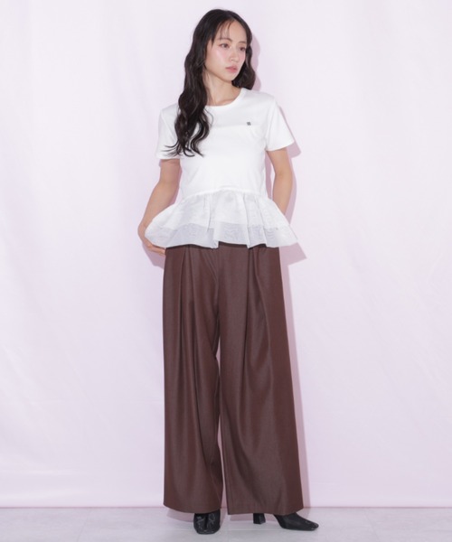 JILL by JILL STUART（ジルバイジルスチュアート）の「裾バルーンＴシャツ（Tシャツ/カットソー・レディース・ブラック/ホワイト系その他/イエロー/ホワイト・FREE）」の12枚目の写真