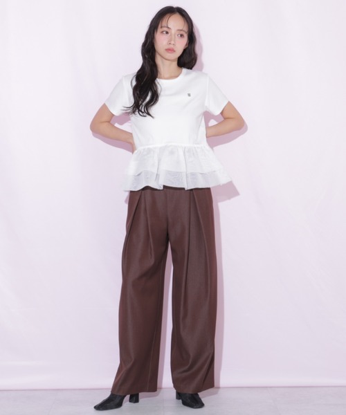 JILL by JILL STUART（ジルバイジルスチュアート）の「裾バルーンＴシャツ（Tシャツ/カットソー・レディース・ブラック/ホワイト系その他/イエロー/ホワイト・FREE）」の11枚目の写真