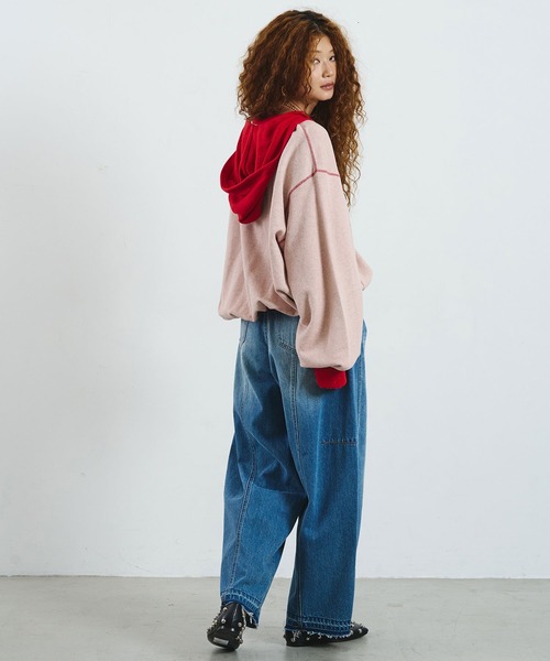 ROSE BUD(ローズバッド)の「CREOLME/FULL ZIP HOODIE(パーカー・レディース・ピンク/グレー・ONE SIZE)」の18枚目の写真