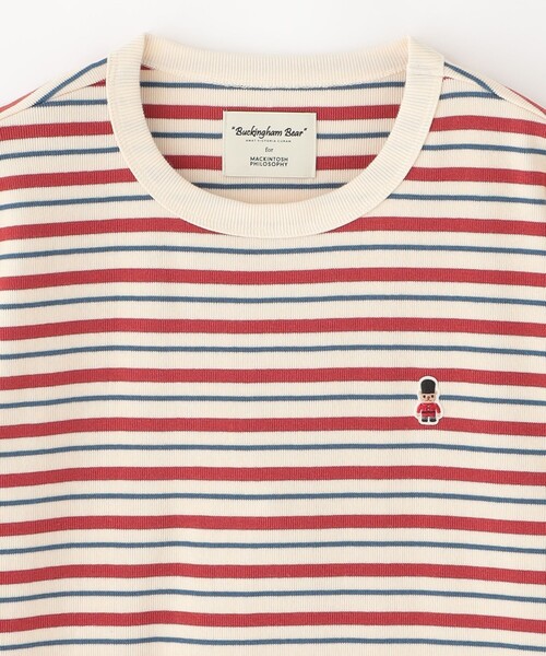 MACKINTOSH PHILOSOPHY(マッキントッシュ フィロソフィー)の「バッキンガムベア マルチボーダーTシャツ(Tシャツ/カットソー・レディース・ベージュ/ダークネイビー/レッド系その他3・38)」の5枚目の写真