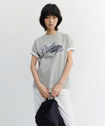 UNISEX VINYL T-SHIRT_UDTS6B144_MELANGE GREY