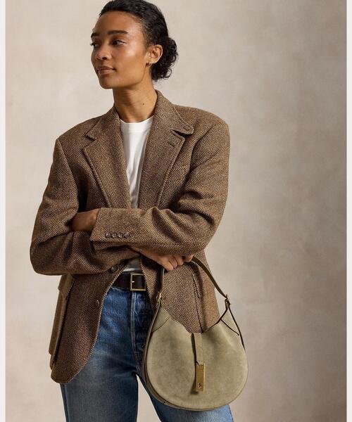 POLO RALPH LAUREN(ポロ ラルフ ローレン)の「Polo ID スエード スモール ショルダー バッグ(ショルダーバッグ・レディース・グリーン・ONE)」の5枚目の写真