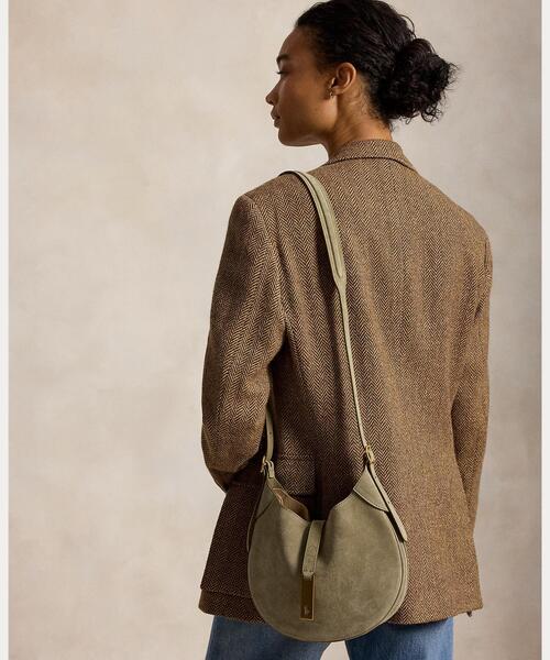 POLO RALPH LAUREN(ポロ ラルフ ローレン)の「Polo ID スエード スモール ショルダー バッグ(ショルダーバッグ・レディース・グリーン・ONE)」の4枚目の写真