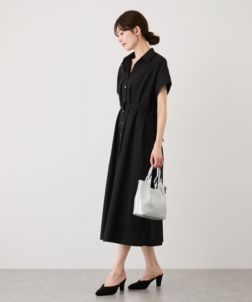 Jayro(ジャイロ)の「サイドドロストスキッパーワンピース(ワンピース・レディース・ブルー系その他4/ブラック・M)」の5枚目の写真