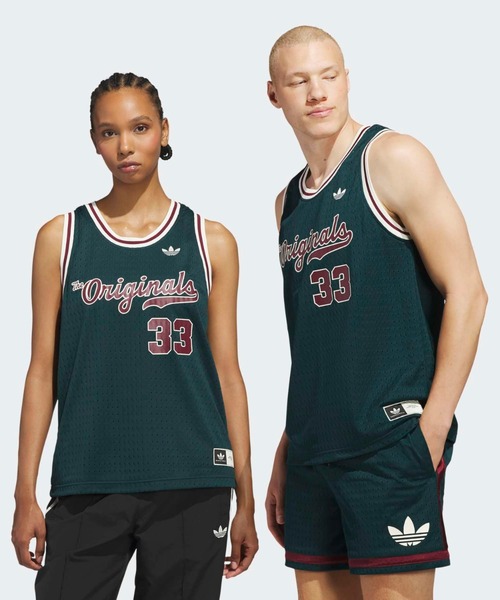 adidas(アディダス)の「OG Jersey / ジャージ タンクトップ アディダスオリジナルス adidas Originals(タンクトップ・メンズ・グリーン・XX-LARGE/3XL/LARGE/MEDIUM/SMALL/X-LARGE/X-SMALL)」の1枚目の写真