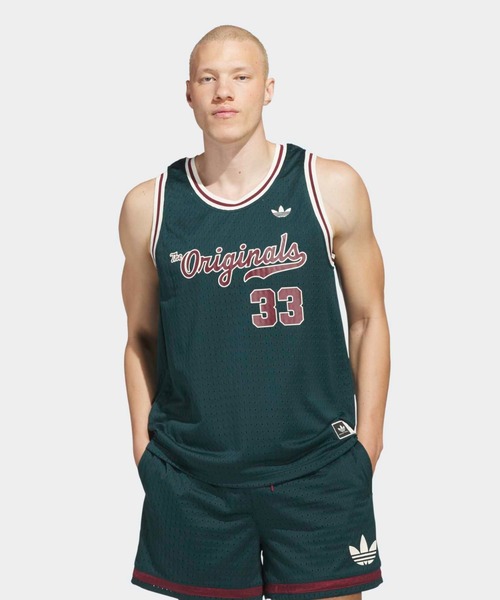 adidas(アディダス)の「OG Jersey / ジャージ タンクトップ アディダスオリジナルス adidas Originals(タンクトップ・メンズ・グリーン・XX-LARGE/3XL/LARGE/MEDIUM/SMALL/X-LARGE/X-SMALL)」の3枚目の写真