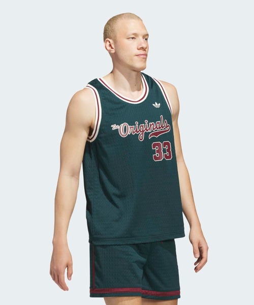 adidas(アディダス)の「OG Jersey / ジャージ タンクトップ アディダスオリジナルス adidas Originals(タンクトップ・メンズ・グリーン・XX-LARGE/3XL/LARGE/MEDIUM/SMALL/X-LARGE/X-SMALL)」の5枚目の写真