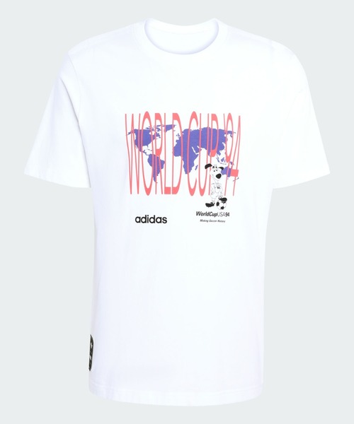 adidas（アディダス）の「アーカイブ ワールドカップ 94 グラフィックTシャツ / アディダスオリジナルス adidas Originals（Tシャツ/カットソー・メンズ・ホワイト・SMALL/MEDIUM/LARGE/X-LARGE/XX-LARGE/X-SMALL/3XL）」の4枚目の写真