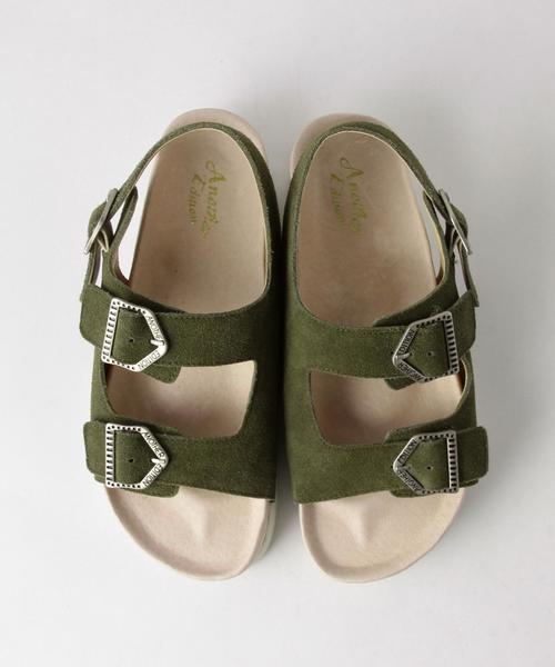 Another Edition（アナザーエディション）の「ワイドストラップサンダル/AEBC WideST SNDL20◆（サンダル・レディース・ナチュラル/オリーブ・MEDIUM/LARGE/SMALL）」の3枚目の写真