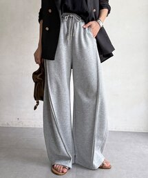 【WEB限定】ダブルコードスウェットワイドパンツ