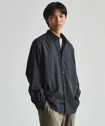 ウォッシャブル ビエラチェック ジャストルーズ 長袖 シャツ