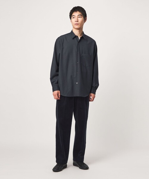 green label relaxing(グリーンレーベルリラクシング)の「ウォッシャブル ビエラチェック ジャストルーズ 長袖 シャツ(シャツ/ブラウス・メンズ・グレー/ダークグリーン/コバルトブルー・XL/S/M/L)」の11枚目の写真