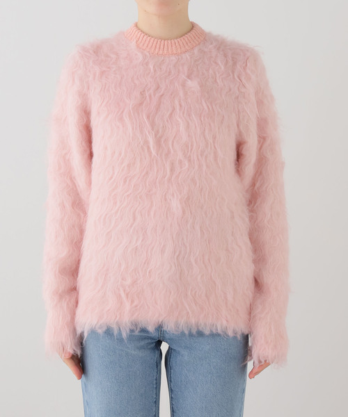 TOGA PULLA(トーガ プルラ)の「TOGA PULLA/トーガプルラ Shaggy knit pullover プルオーバー(ニット/セーター・レディース・ブラック/ピンク・38)」の2枚目の写真