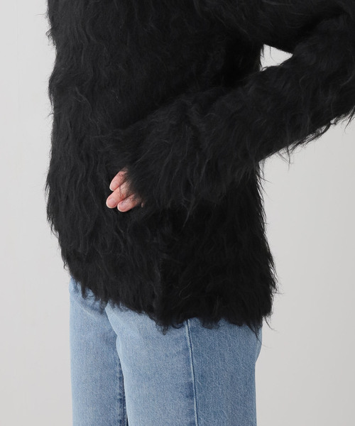 TOGA PULLA(トーガ プルラ)の「TOGA PULLA/トーガプルラ Shaggy knit pullover プルオーバー(ニット/セーター・レディース・ブラック/ピンク・38)」の3枚目の写真