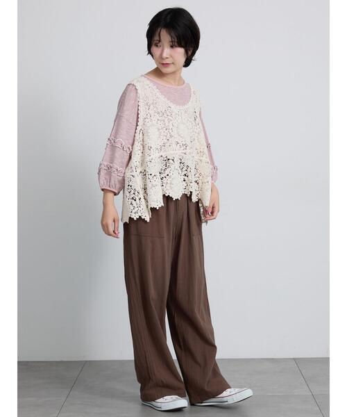 Samansa Mos2(サマンサ モスモス)の「イージーペインターパンツ(その他パンツ・レディース・モカ/カーキ/ベージュ・F)」の14枚目の写真