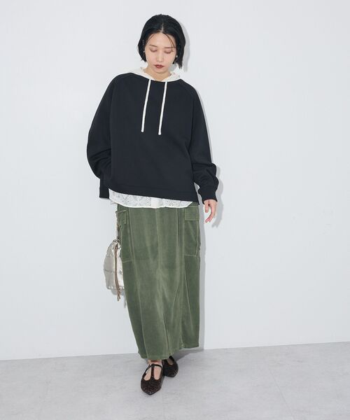 Green Parks(グリーンパークス)の「エアリークッションリラックスカットプルオーバー(Tシャツ/カットソー・レディース・ブラウン/杢グレー/ブラック/ホワイト系その他2・FREE)」の6枚目の写真