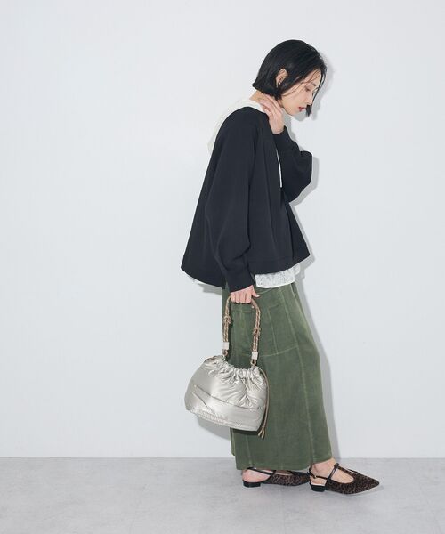 Green Parks(グリーンパークス)の「エアリークッションリラックスカットプルオーバー(Tシャツ/カットソー・レディース・ブラウン/杢グレー/ブラック/ホワイト系その他2・FREE)」の7枚目の写真