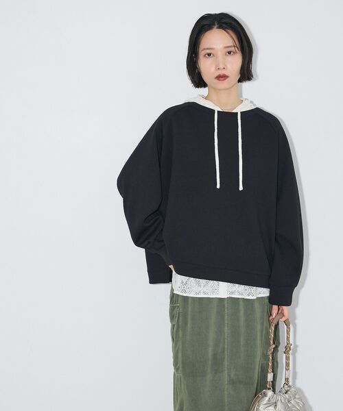 Green Parks(グリーンパークス)の「エアリークッションリラックスカットプルオーバー(Tシャツ/カットソー・レディース・ブラウン/杢グレー/ブラック/ホワイト系その他2・FREE)」の8枚目の写真
