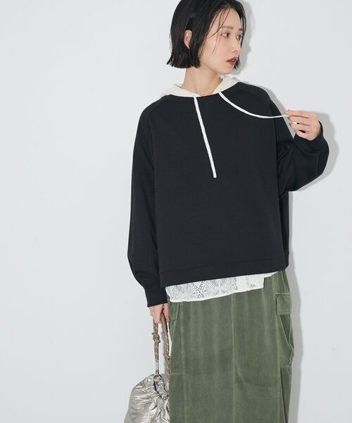 Green Parks(グリーンパークス)の「エアリークッションリラックスカットプルオーバー(Tシャツ/カットソー・レディース・ブラウン/杢グレー/ブラック/ホワイト系その他2・FREE)」の9枚目の写真